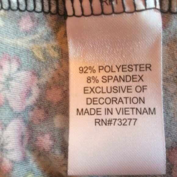 SO Floral Print Long Sleeve Feminine Scandi Girl Whimsy Swing Dress Size Large - Picture 4 of 6